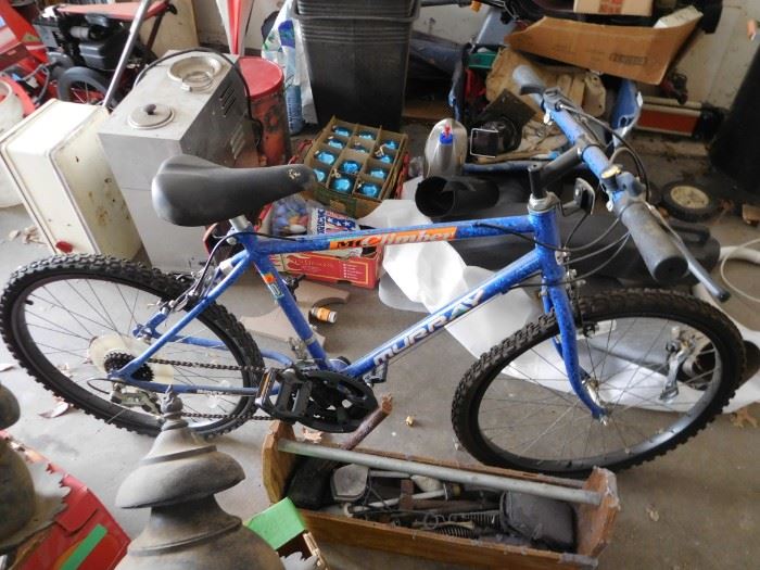 bicycle,tool  box,garage  items