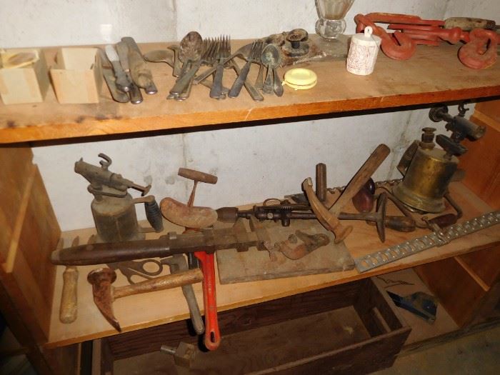 vintage  tools-some  in  basement  and  others on main  floor