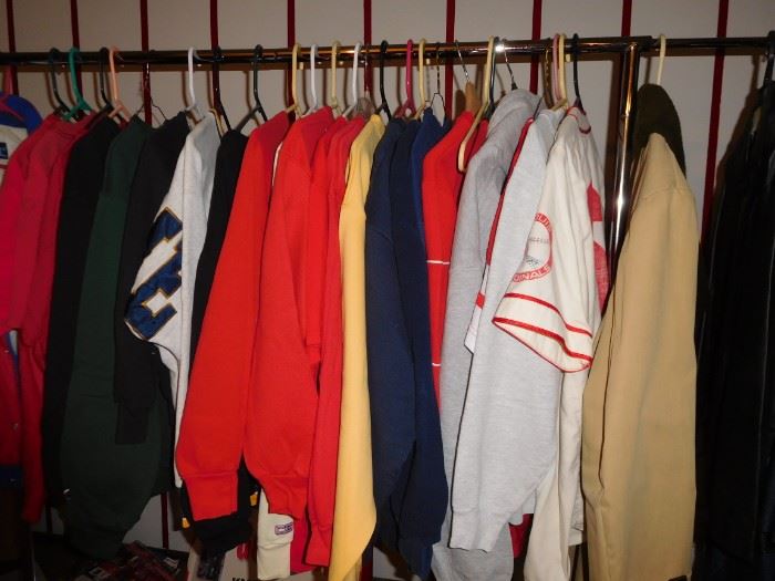 baseball and  other  sports,college  shirts,coats