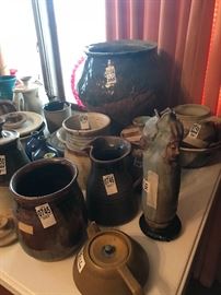 Hundreds of hand made pottery pieces