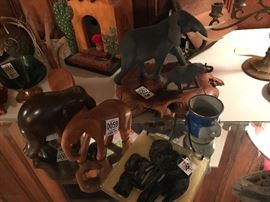 A collection of elephants.