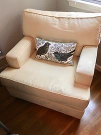 Custom upholstered arm chair (yellow) (1 of 1)