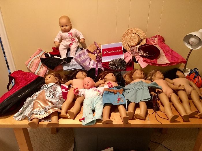 American Girl dolls and accessories
