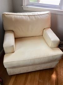 Custom upholstered arm chair (yellow) (1 of 1)