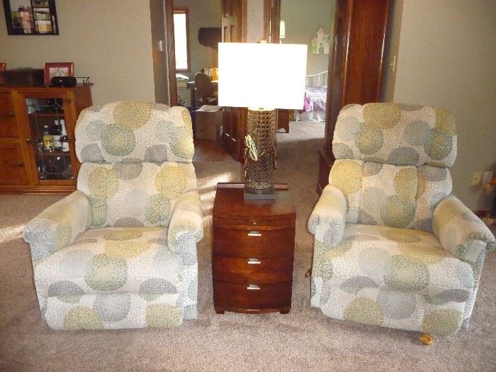 side chairs / lamps  / small chest