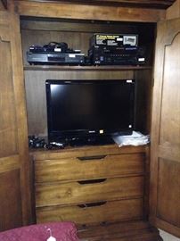 Ample room for a flat screen Phillips TV and Sony stereo equipment