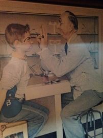 Norman Rockwell framed art