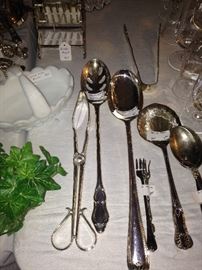 Silver plate serving pieces