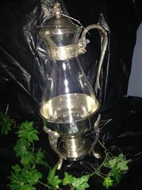 Silver plate coffee carafe