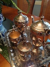 Silver plate coffee service