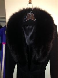 Fox collar coat