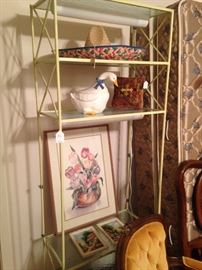 Metal etagere