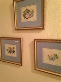 Pale blue matted flowers