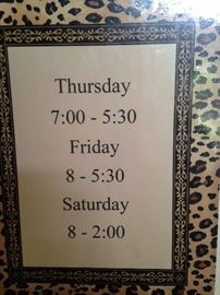 Come early for best selections!