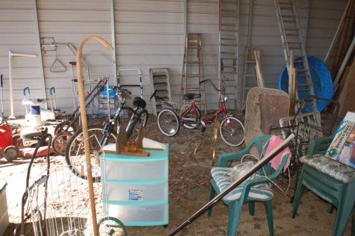 Bicycles, chairs, home care equipment