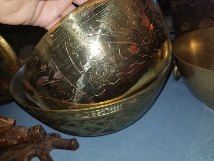 Brass Asian bowls