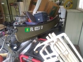 Boat with outboard motor and trolling motor and trailer $1800.00