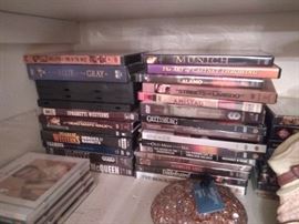 DVDs , my usual price
$2.00 each unless new then $3.00
DVD Sets  priced as marked
CDs $1.00 each unless multi CD sets $1.50 each
