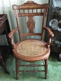 Victorian side chair with cane bottom