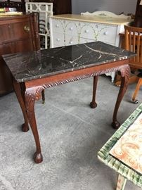 Marble top table 20"x37.5"x31"