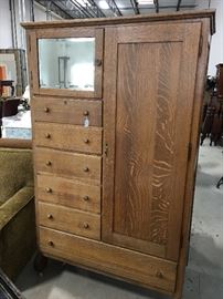 Oak wardrobe cabinet 42"x21.5"x6'