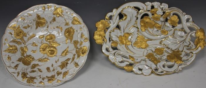 LOT #7001 - LOT OF (2) EARLY MEISSEN PORCELAIN PLATES