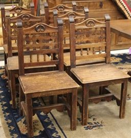 LOT #7131 - SET OF (6) SPANISH COLONIAL STYLE CHAIRS