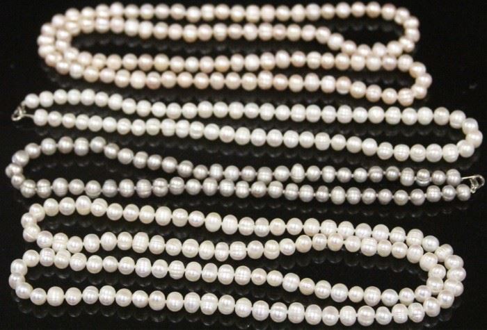 LOT #7281 - LOT OF (4) PEARL NECKLACES