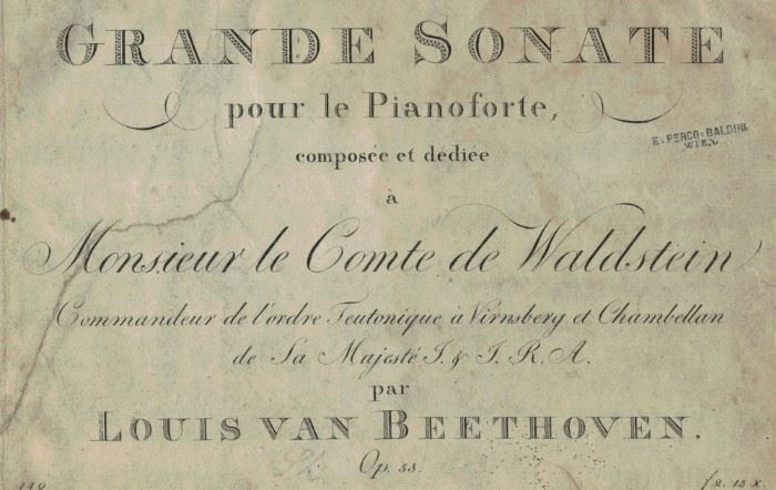 LOT #7328 - LUDWIG VAN BEETHOVEN: GRANDE SONATE, OPUS 53