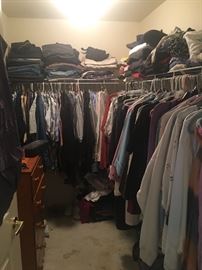 CLOTHES: LADIES AND MEN. A VARIETY OF SIZES.  LADIES ARE LARGE AND BIGGER. MENS ARE XL- 3XL  