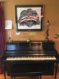 wonderful upright piano by Rudolph Wurlitzer Barry Herem original "Thunderbird"  Wurlitzer piano asking $200 or best offer