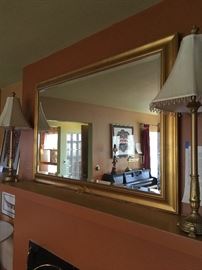 mirror and a pair of lamps in the sale