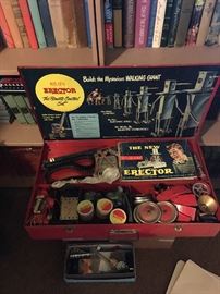 fabulous vintage toys including this Erector set 12 1/2  Walking Giant asking $180
