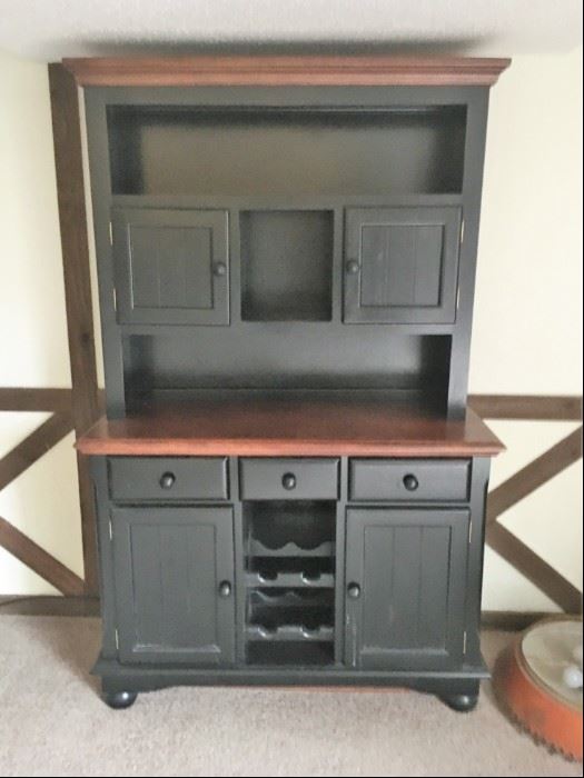 painted wood storage cabinet