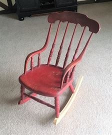 vintage child's rocking chair