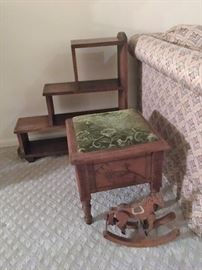 vintage sewing stool