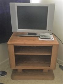 Magnavox LCD 20 inch TV, and TV stand