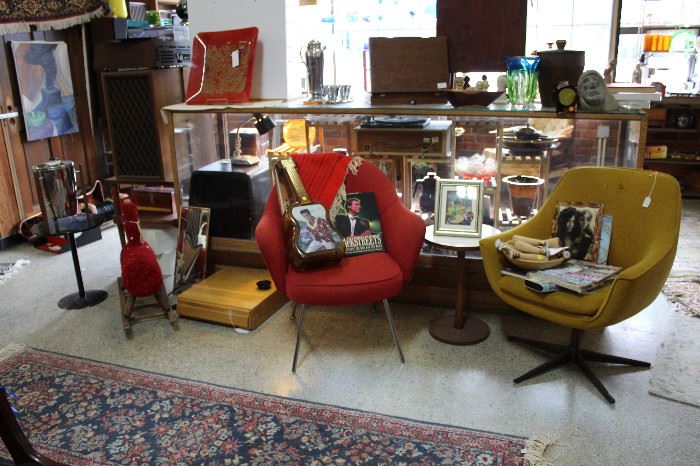 Misc collection furniture and bric-a-brac