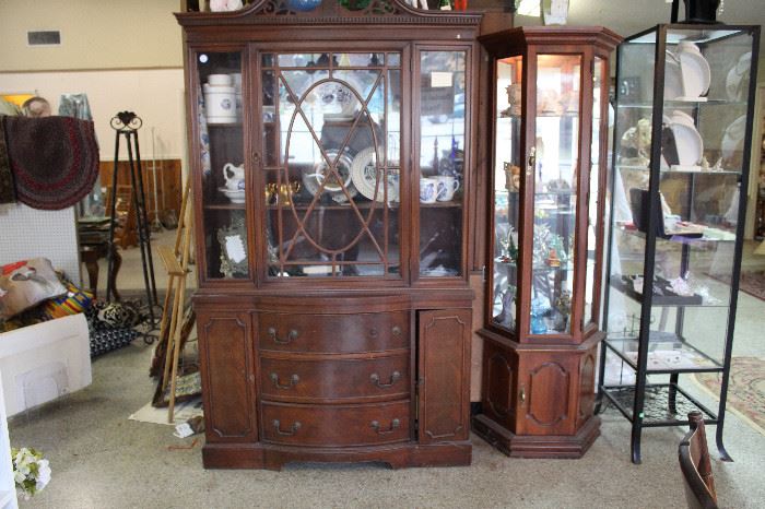 China Cabinet, Curio Cabinet and Misc collectables