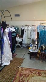 Large Variety of Hard to Find Designer Vintage clothing, including Victorian Style Wedding Dresses