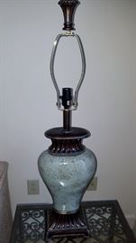 Gorgeous speckled egg pattern matching lamps