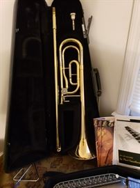 Nice trombone with case.