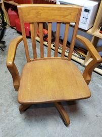 Wood desk chair 
