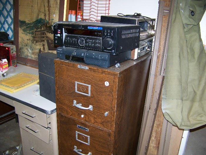 Fire proof safe, electronics.