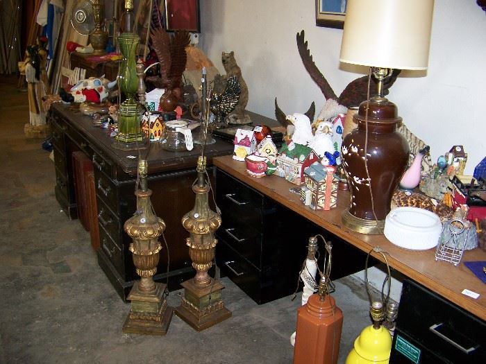 Lamps, desks and more.