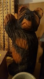Hand-carved bear