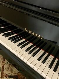 K. Kawai Grand Piano, GE-20.  Beautiful petite 5'1 frame in Black with bench