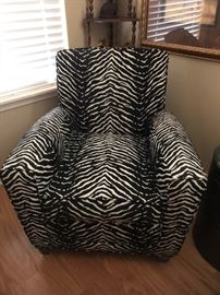 Ethan Allen zebra stripe chair