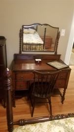 Vintage dressing table with mirror