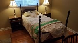 antique twin four-poster bed